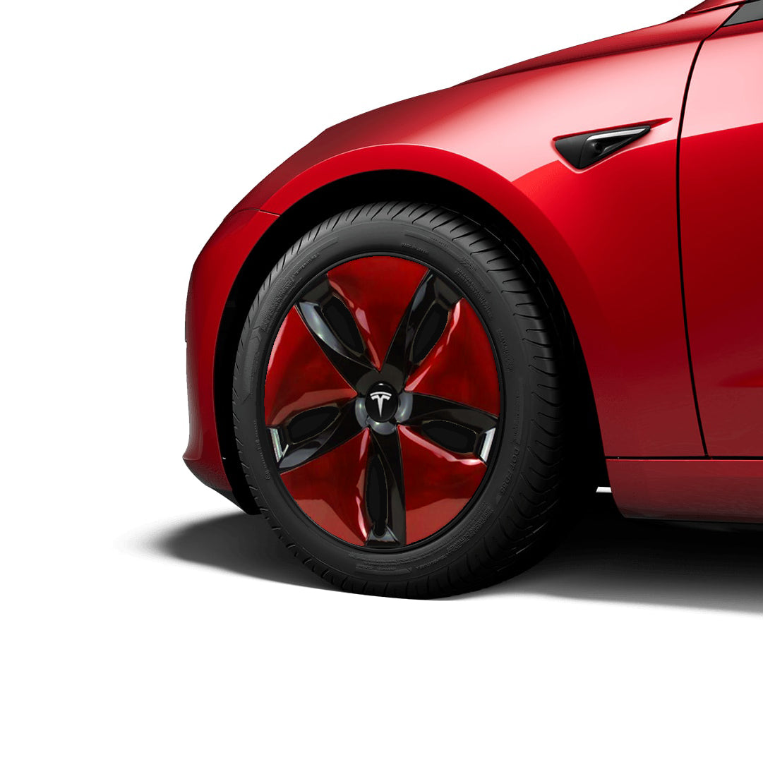 Model 3 Wheel Cover Red / Black