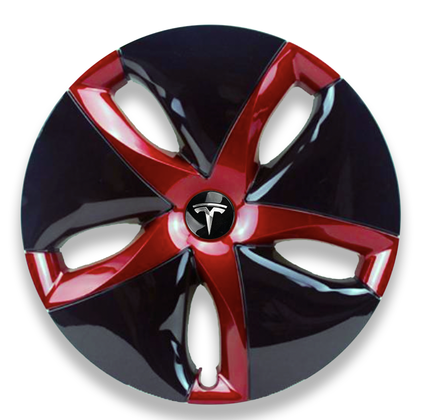 Model 3 Wheel Cover Black / Red